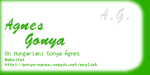 agnes gonya business card