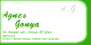 agnes gonya business card